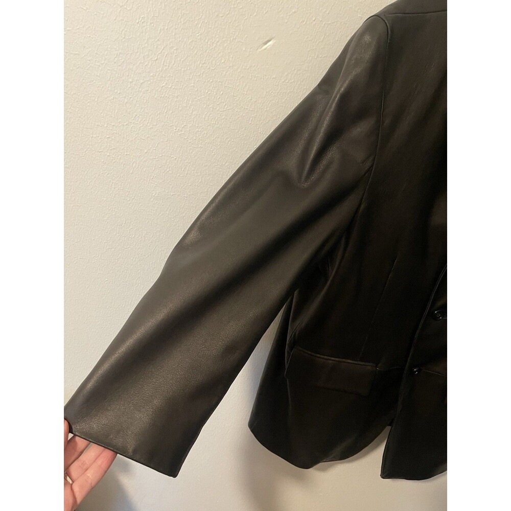 Ralph Lauren Men’s Black Soft Lamb Leather Jacket 3 Button LBB22W - Picture 8 of 16